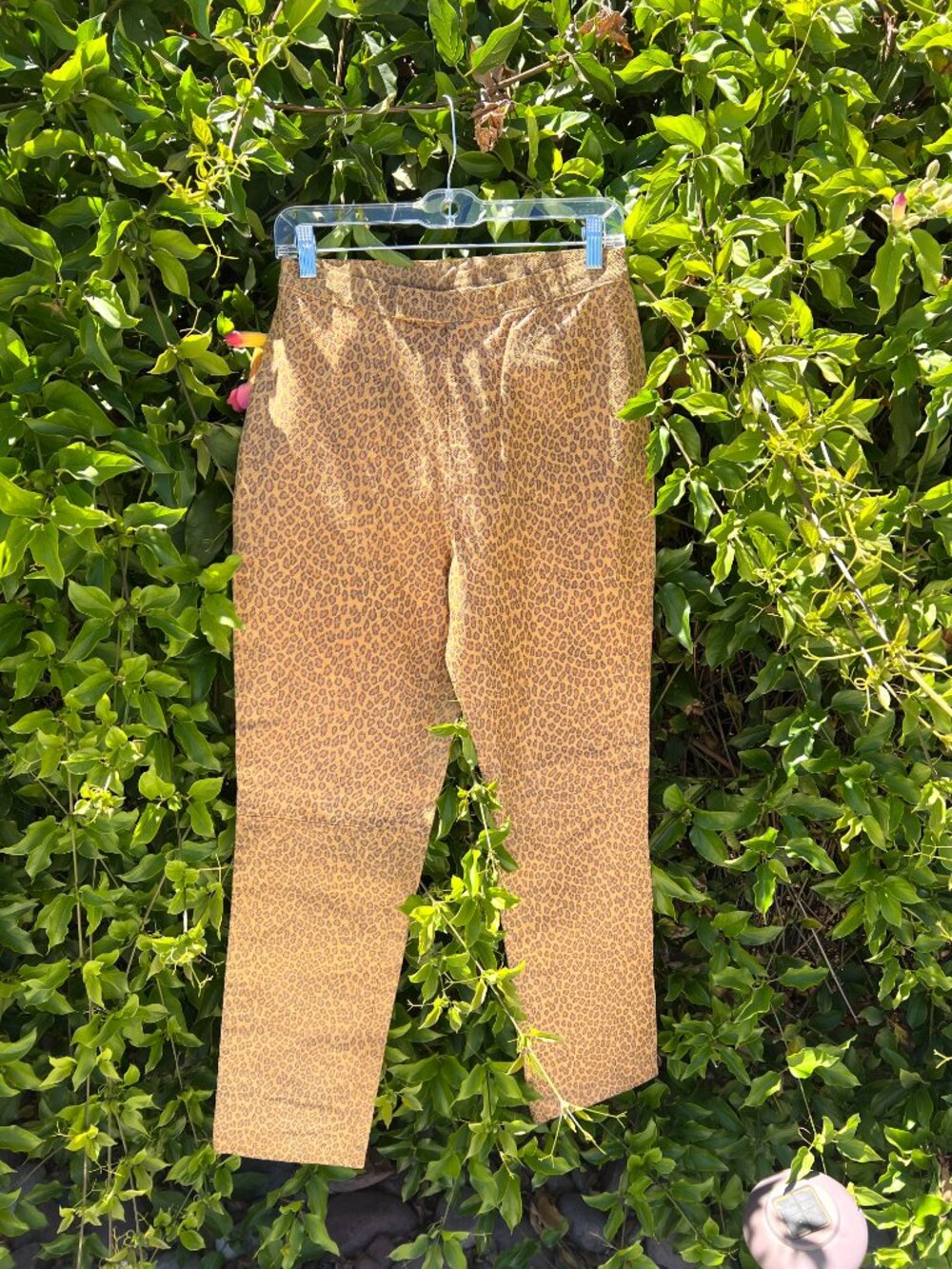 Vintage Leather Animal Print Pants - With Tag - Newport News - Size 8